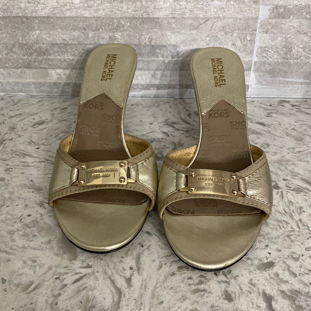 Gold Michael Kors sandals